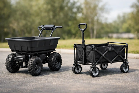 Powered Wagon vs Folding Cart