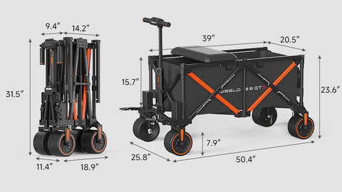 Wiseld GT3 4WD Off Road Tire Utility Wagon 40KM Combo